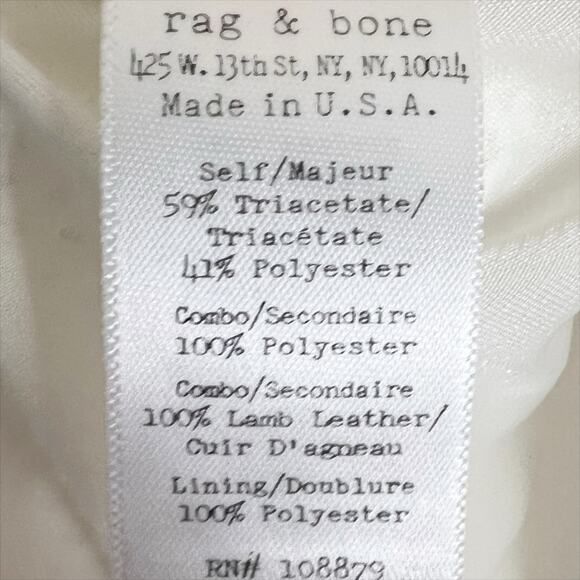 Rag & Bone Sleeveless Knit Dana Mini Dress in White Size 8 - Picture 5 of 5